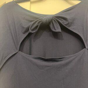Loft Outlet navy dress with back cutout, size small